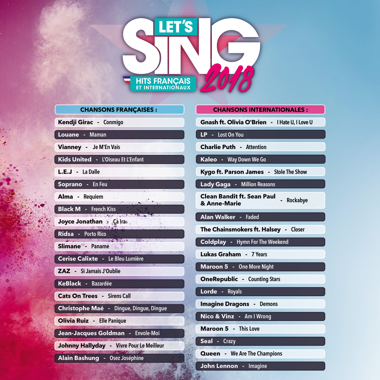Let's Sing 2018 Hits Français et Internationaux - Playlist