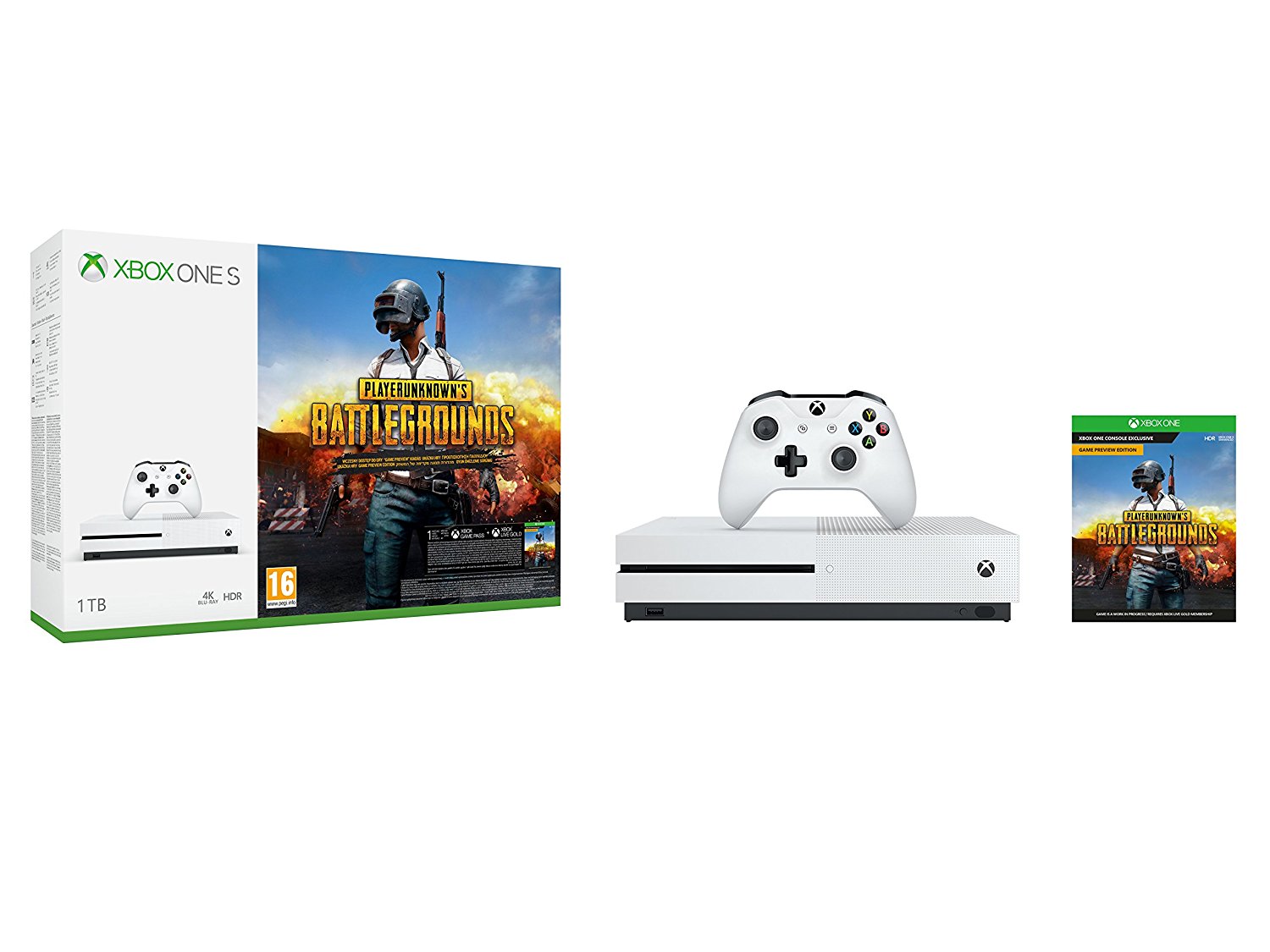 Le pack Microsoft Xbox One S 1To + 2e Manette + 4 Jeux à 299€