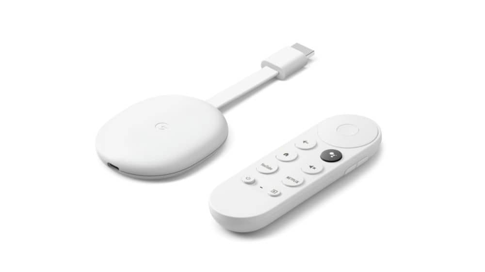 Chromecast redimensionné avec Google TV