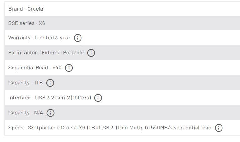 2021 06 23 09 55 31 SSD portable Crucial X6 1 To CT1000X6SSD9 Crucial.com