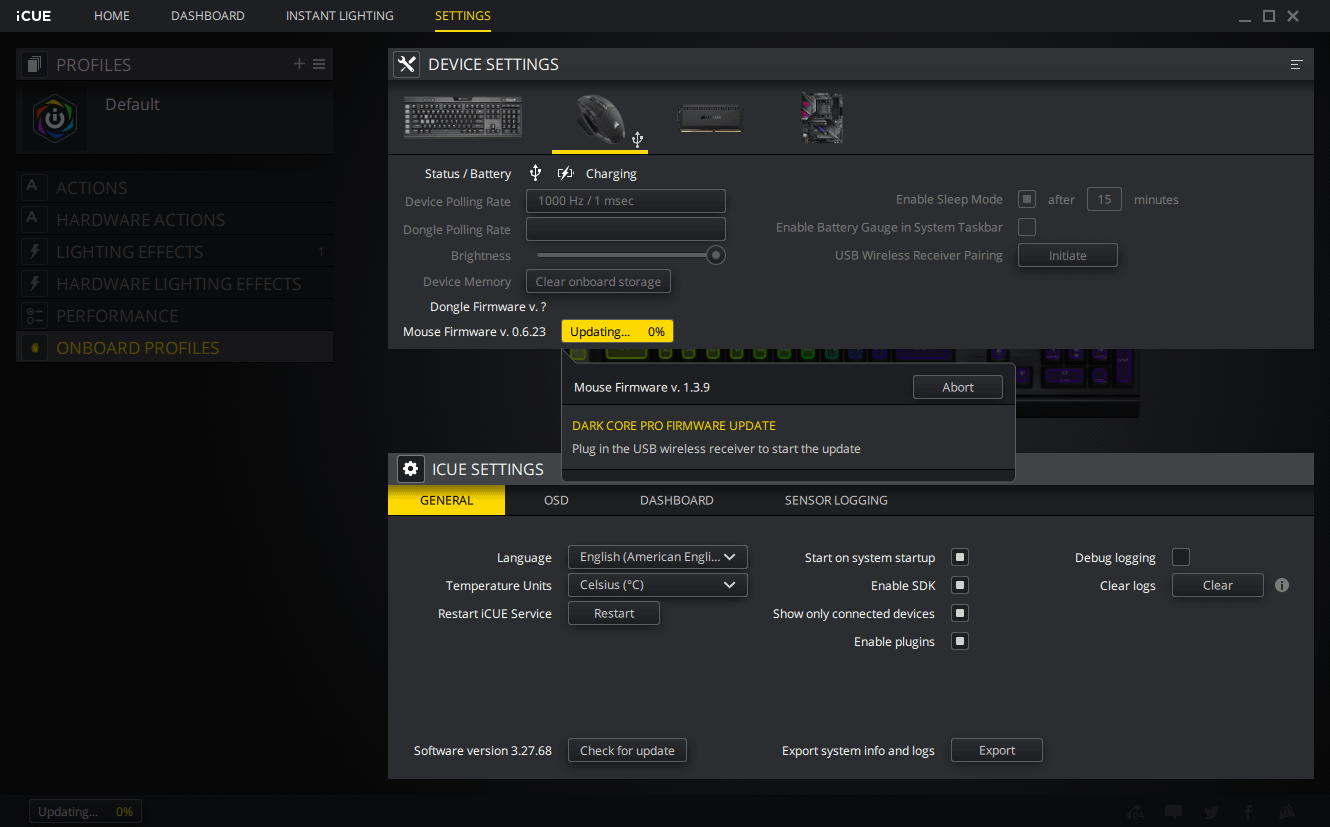corsair dark core rgb pro écran photos 11