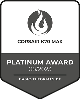 Test du Corsair K70 MAX : prix Platine