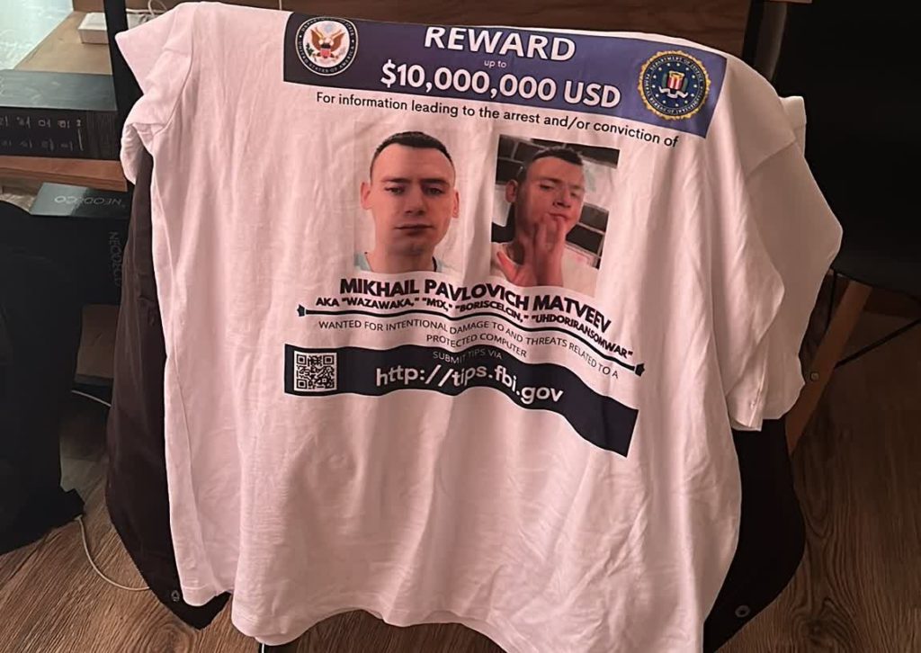 Infamous Russian hacker mocks the FBI by selling t-shirts featuring his most wanted poster