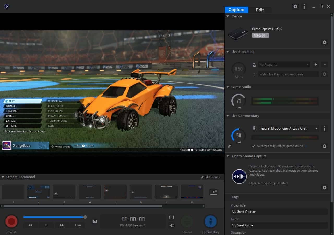 Écrans de capture de jeu Elgato 3