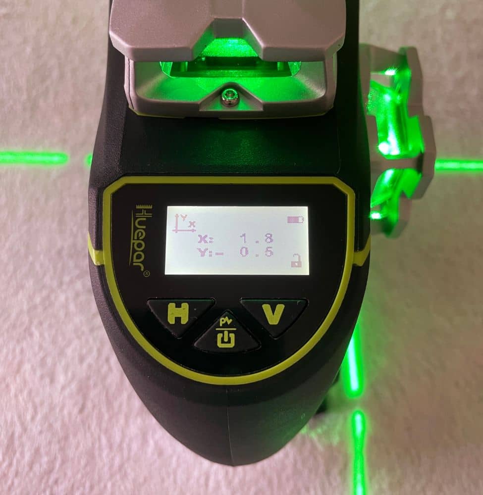Examen du niveau laser Huepar S04CG/CR 4D