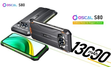 Oscal S80 : smartphone d'extérieur avec batterie de 13 000 mAh, caméra Arcsoft et MediaTek Helio G85