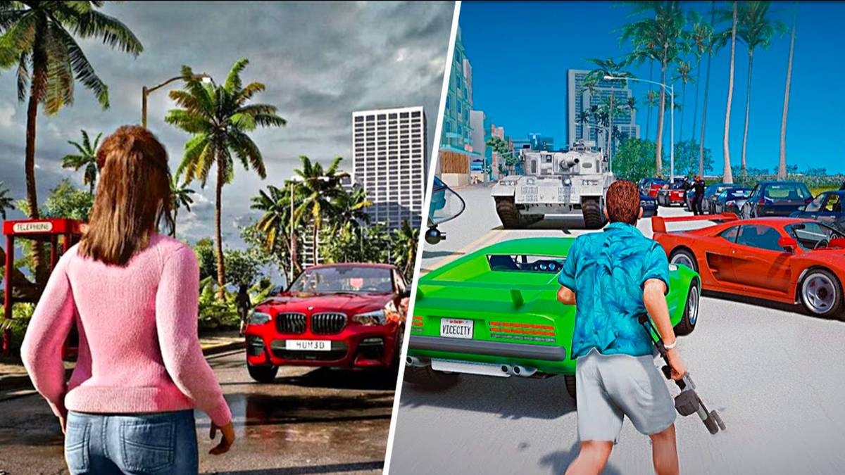 Le concept de « voyage dans le temps » de GTA 6 montre un personnage  sautant dans le temps