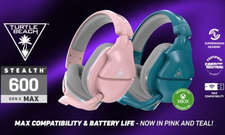 Turtle Beach Stealth 600 Gen 2 Max lance le CO2 neutre dans de nouvelles couleurs sarcelle et rose