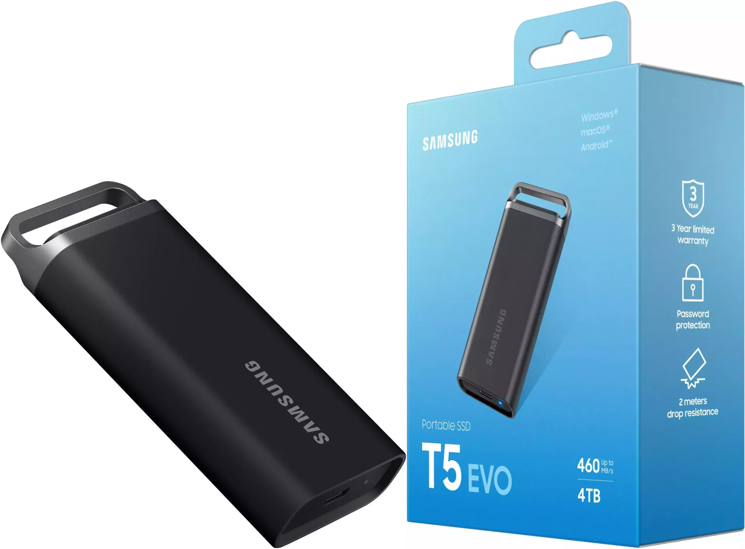 Le prochain SSD portable de 8 To de Samsung est un peu lent et coûteux,  mais quoi d'autre vous permettra de mettre 8 To dans votre poche ?