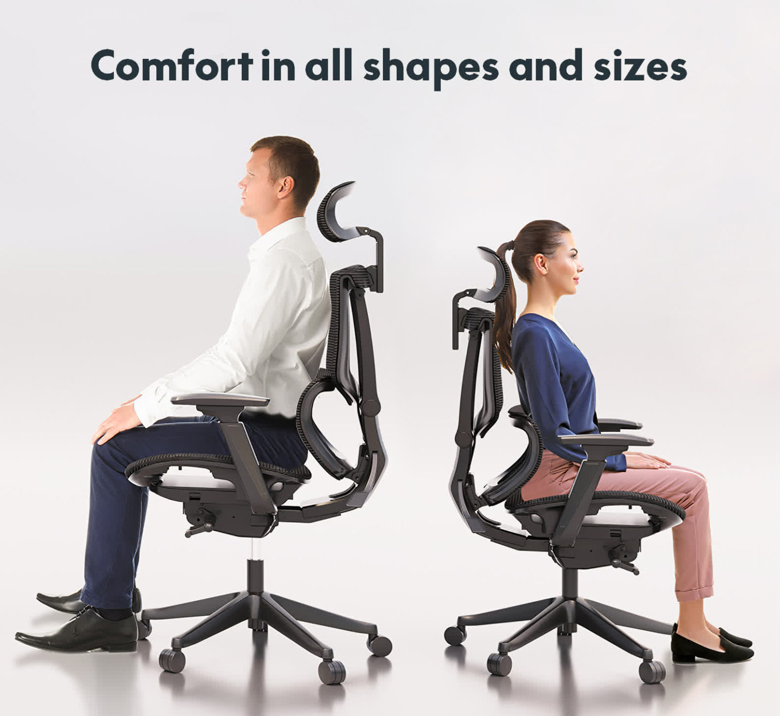 Chaise de bureau ergonomique réglable entrée de gamme Ideo 4D