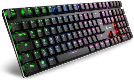 Sharkoon PureWriter RGB TKL – Plat, mécanique et compact !