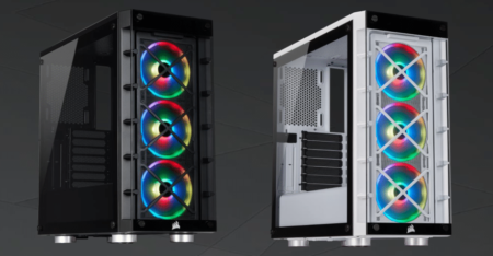 Corsair iCUE 465X RGB – Tour midi avec trois ventilateurs ARGB