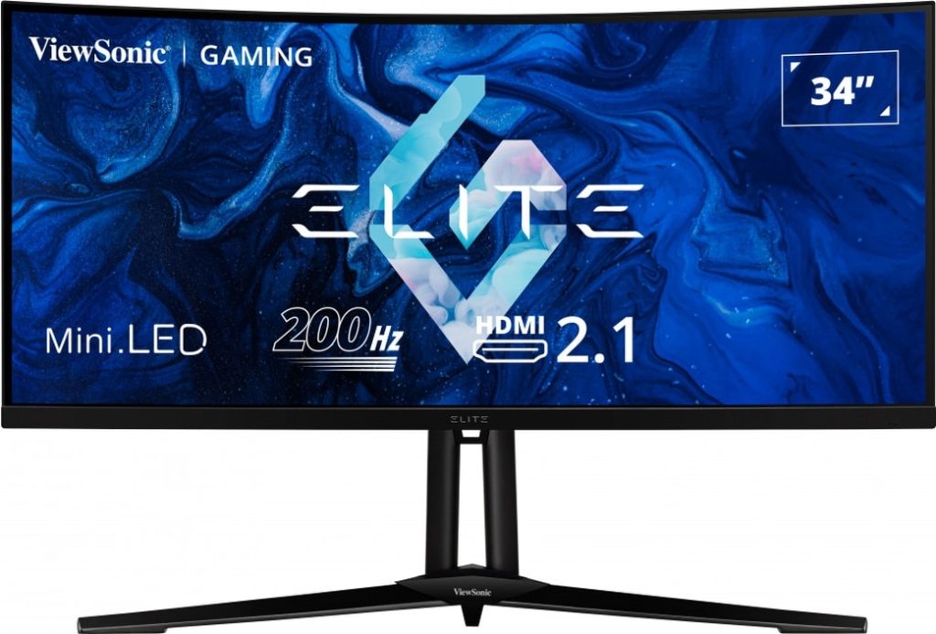 ViewSonic Elite XG341C-2K : moniteur de jeu de 34 pouces avec 200 Hz et 1400 nits