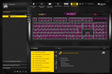 Corsair Utility Engine – Macros et raccourcis clavier