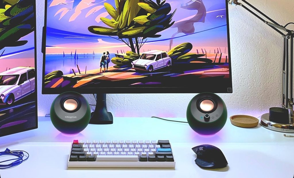 Creative Pebble Pro : système audio Chic 2.0 avec éclairage RGB