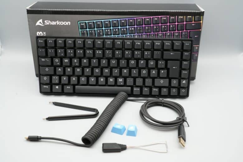 Sharkoon SGK50 S4 clavier FR sans fil +USB AZERTY Français Blanc
