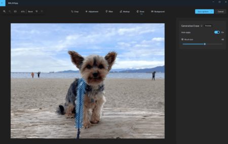 The Windows Photos app gets new AI object removal feature