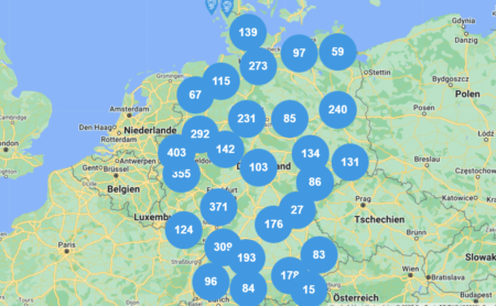 E-prescription : carte avec tous les points d'acceptation