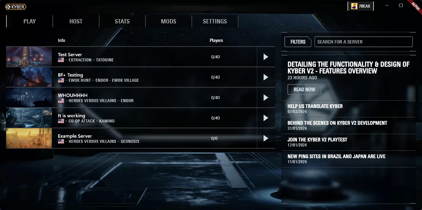Star Wars Battlefront (2017) reçoit nouveau navigateur serveur dédié, lanceur mods d'autres fonctionnalités part fans