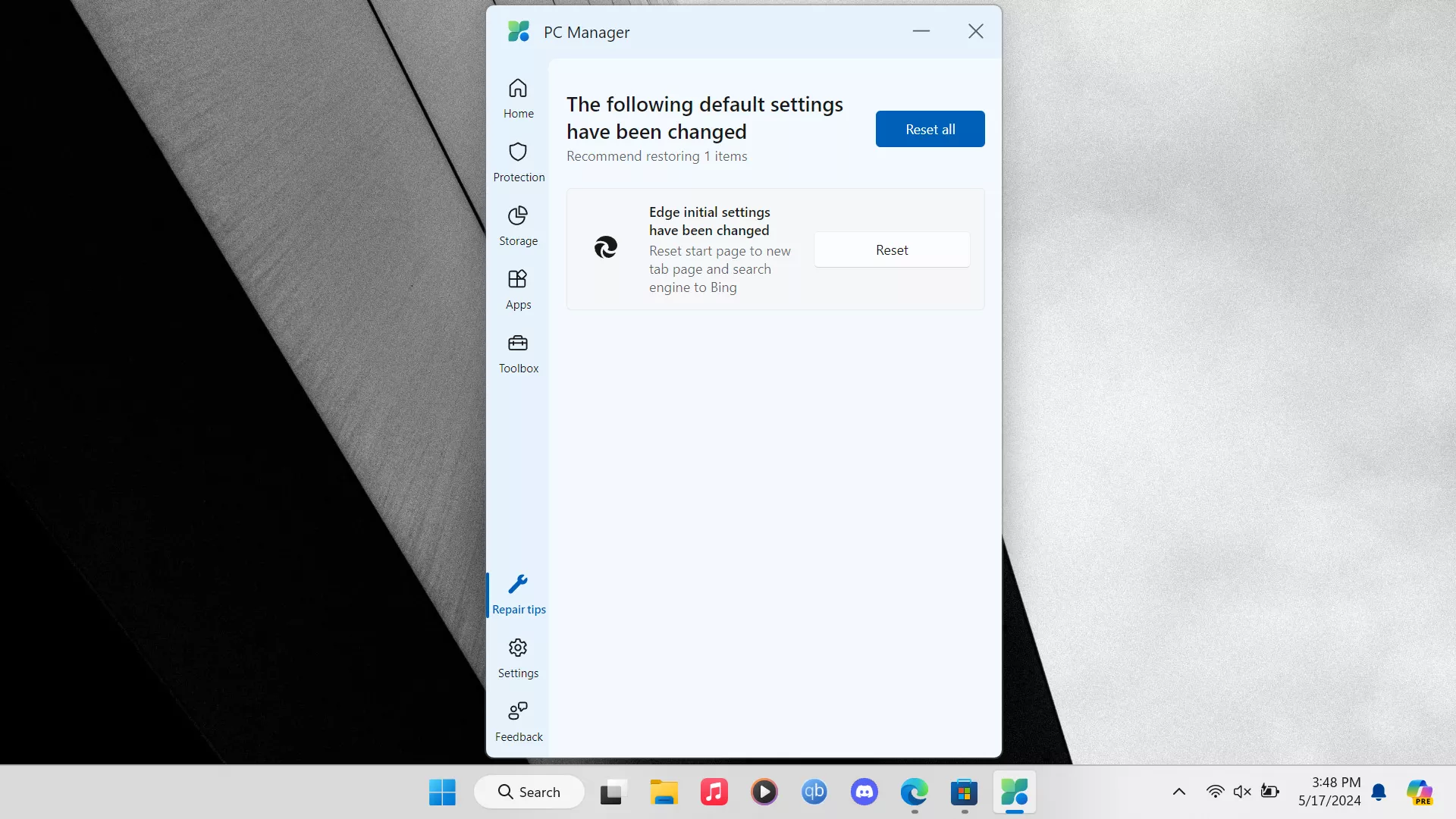 L'application Pushy Microsoft veut vous répariez votre passant Bing