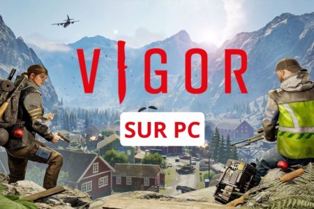 Deux personnages armés dans un paysage de montagne pour le jeu Vigor.