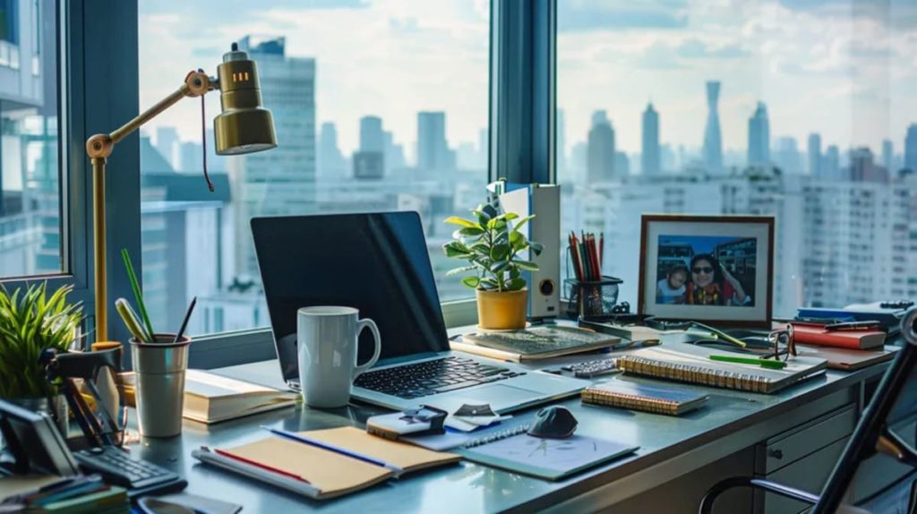 bureau encombré