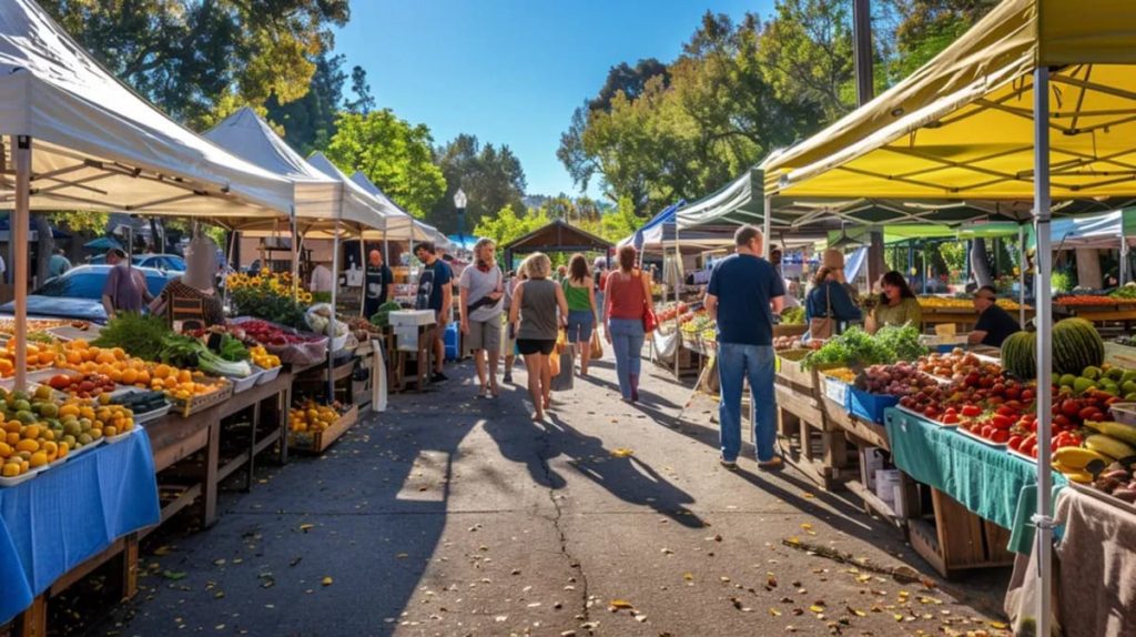 scène de marché en plein air