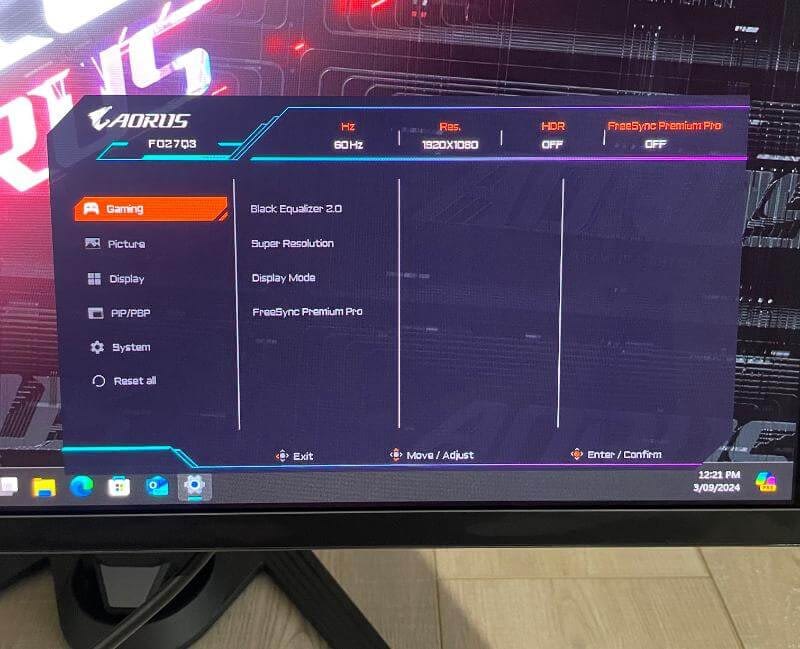 Test du Gigabyte AORUS FO27Q3 - La gloire du jeu OLED