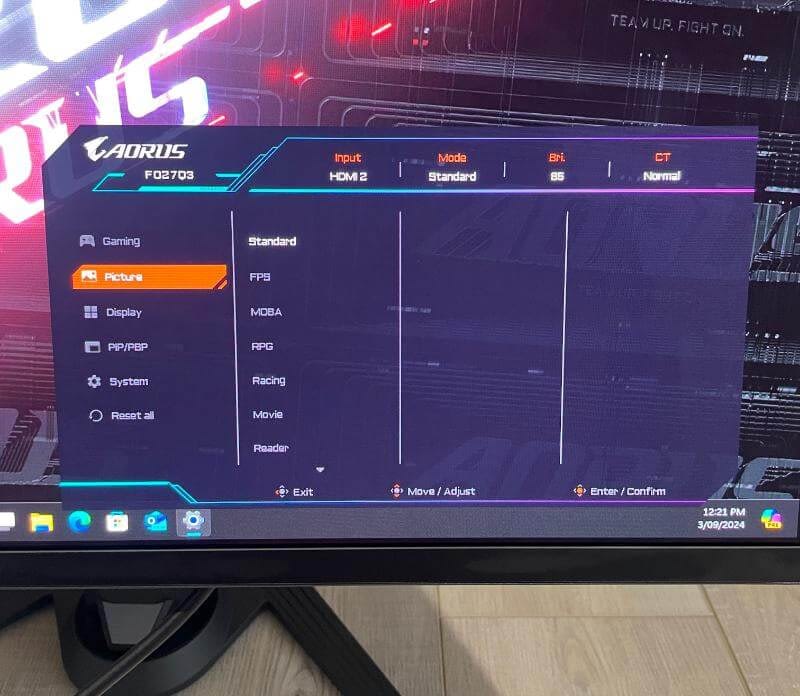 Test du Gigabyte AORUS FO27Q3 - La gloire du jeu OLED