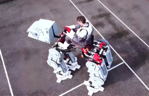 Star Wars fan 3D prints working AT-AT model you can ride like a horse