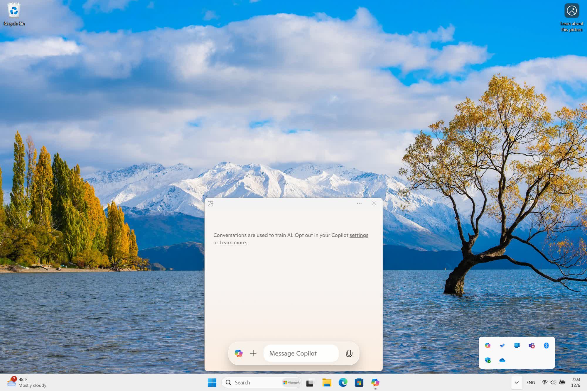 Microsoft déploie wrapper site tant qu'application Copilot native pour Windows