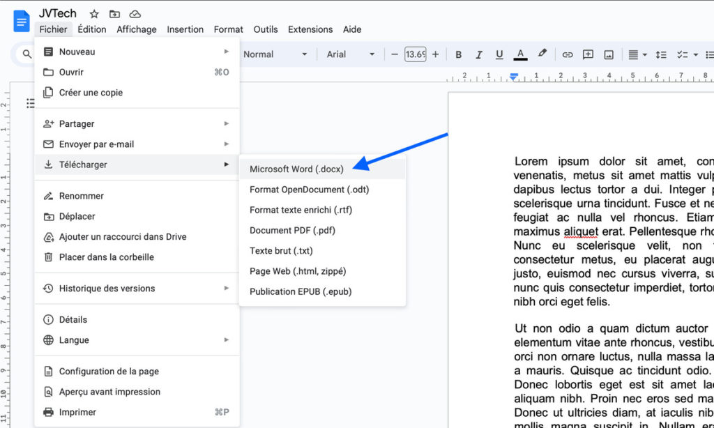 Convertir un PDF en Word sans logiciel supplémentaire